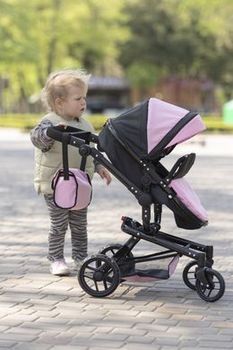 Коляска для куклы 2в1 Carrello Fortuna 9695 PINK Розовая