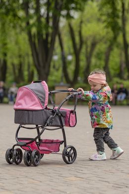 Коляска для кукол 2 в 1 Carrello Avanti 9662 PINK Розовая