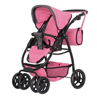 Коляска для кукол 2 в 1 Carrello Avanti 9662 PINK Розовая