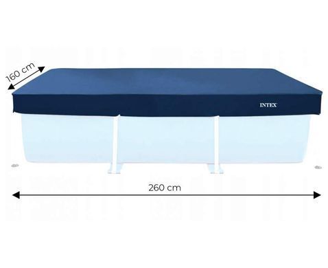 Тент для каркасних прямокутних басейнів Intex 28036 (260-160см)