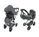 Коляска для кукол 2в1 Carrello Alfa с сумкой 9707 GREY Серая