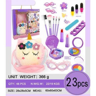 Набор детской косметики Princess Makeup (23 предмета, косметичка, лаки, тени, помады, кисточки, брошка) G541714-SR24109