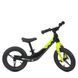 Детский беговел 12 дюймов (сталь, надувные колеса) PROFI KIDS LMG1255-2 Черно-салатовый