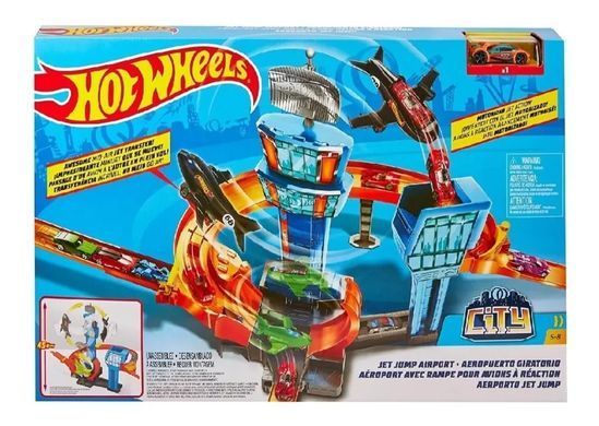 Трек гоночний Гонки в аеропорту Хот Вілс Hot Wheels (машинка, на батарейках) GFH90